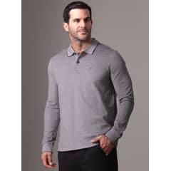 CALVIN KLEIN - Polo Two Tone Oxford Gris