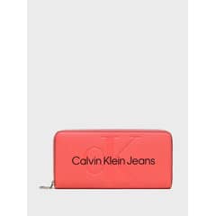 CALVIN KLEIN - Billetera Sculpted Mono Rosa
