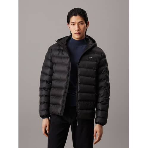 CALVIN KLEIN - Parka con Gorro Recycled Puffer Negro