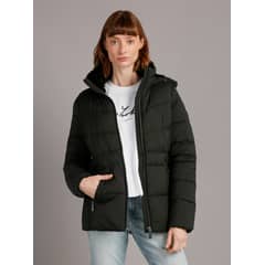 CALVIN KLEIN - Parka Liquid Stretch Puffer Negro
