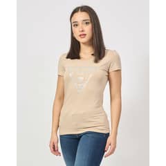 GUESS - Polera Ss Vn Python Triangle Tee Camel