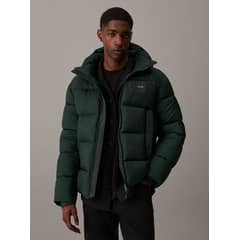 CALVIN KLEIN - Parka con Gorro Quilt Puffer Verde