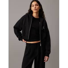 CALVIN KLEIN - Polerón con Cierre Embroidered Negro