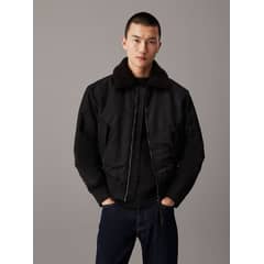 CALVIN KLEIN - Chaqueta Aviator Sherpa Negro