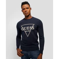 GUESS - Sweater Fabian Vn Logo Swtr Azul