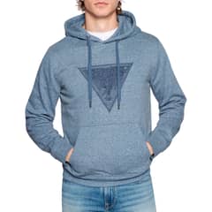 GUESS - Poleron Embro Triangle Hoodie Sweatshirt Gris