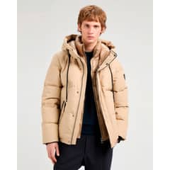 GUESS - Chaqueta High Collar Puffa Jacket Beige