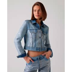 GUESS - Chaqueta Clara Trucker Jacket Azul