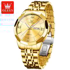 STARTECHOFFICE - Reloj Dorado de Acero Inoxidable para Hombre Estilo Lujo y Deportivo