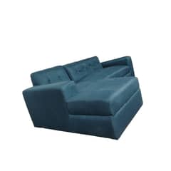 DISEÑOS VALESTRINI - SECCIONAL LINO AZUL INDIGO DIVAN IZQUIERDO