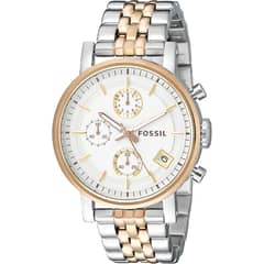 FOSSIL - Reloj Boyfriend ES3840 Plateado Dorado De Acero inox. P Mujer