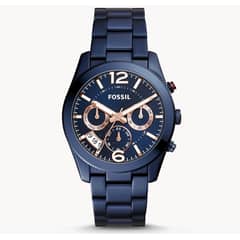 FOSSIL - Reloj Boyfriend ES4093 Azul De Acero inoxidable Para Mujer