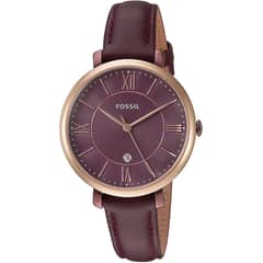 FOSSIL - Reloj Jacqueline ES4099 Tinto De Cuero Piel Para Mujer