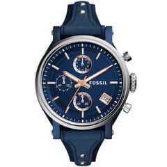 FOSSIL - Reloj Boyfriend ES4113 Azul De Cuero Piel Para Mujer