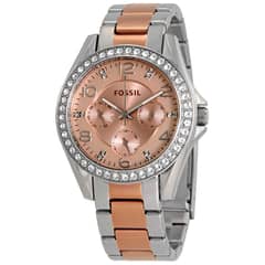FOSSIL - Reloj Riley ES4145 Plateado Rose Gold De Acero inox. P Mujer