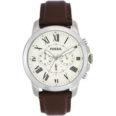 FOSSIL - Reloj Grant FS4735 Marrón De Cuero Piel Para Hombre