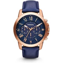 FOSSIL - Reloj Grant FS4835 Azul De Cuero Piel Para Hombre