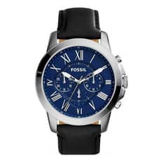 FOSSIL - Reloj Grant FS4990 Negro De Cuero Piel Para Hombre