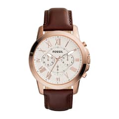 FOSSIL - Reloj Grant FS4991 Marrón De Cuero Piel Para Hombre