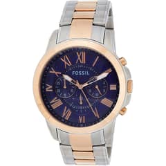 FOSSIL - Reloj Grant FS5024 Plateado Rose Gold De Acero inox. P Hombre