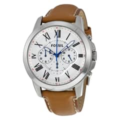 FOSSIL - Reloj Grant FS5060 Marrón De Cuero Piel Para Hombre