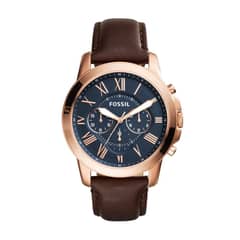 FOSSIL - Reloj Grant FS5068 Marrón De Cuero Piel Para Hombre