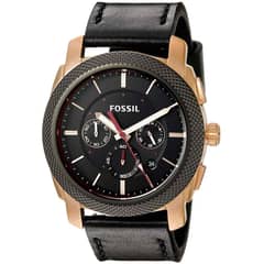 FOSSIL - Reloj Modern Machine FS5120 Negro De Cuero Piel Para Hombre
