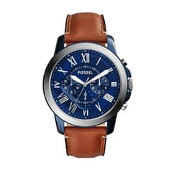 FOSSIL - Reloj Grant FS5151 Marrón De Cuero Piel Para Hombre