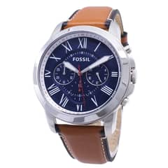 FOSSIL - Reloj Grant FS5210 Marrón De Cuero Piel Para Hombre