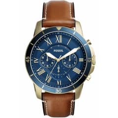 FOSSIL - Reloj Grant FS5268 Marrón De Cuero Piel Para Hombre