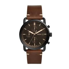 FOSSIL - Reloj Commuter FS5403 Marrón De Cuero Piel Para Hombre