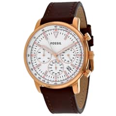 FOSSIL - Reloj Goodwin FS5415 Marrón De Cuero Piel Para Hombre