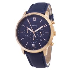 FOSSIL - Reloj Neutra FS5454 Azul De Cuero Piel Para Hombre