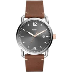 FOSSIL - Reloj Commuter FS5417 Marrón De Cuero Piel Para Hombre