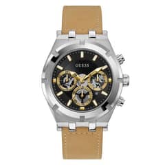 GUESS - Reloj Continental GW0262G1 Beige De Cuero Piel Para Hombre