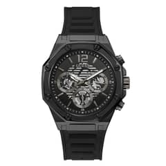GUESS - Reloj Momentum GW0263G4 Negro De Silicona Para Hombre