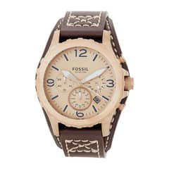 FOSSIL - Reloj Nate JR1495 Marrón De Cuero Piel Para Hombre