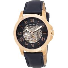 FOSSIL - Reloj Grant ME3102 Azul De Cuero Piel Para Hombre