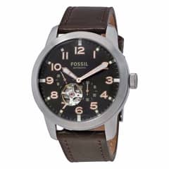 FOSSIL - Reloj Pilot 54 ME3118 Negro De Cuero Piel Para Hombre