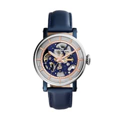 FOSSIL - Reloj Boyfriend ME3136 Azul De Cuero Piel Para Hombre