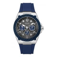 GUESS - Reloj Legacy W1049G1 Azul De Silicona Para Hombre