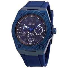 GUESS - Reloj Legacy W1049G7 Azul De Silicona Para Hombre