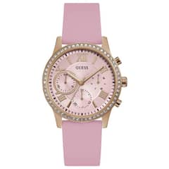 GUESS - Reloj Solar W1135L2 Rosa De Silicona Para Mujer