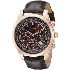 GUESS - Reloj Pursuit W0500G3 Cafe De Cuero Piel Para Hombre