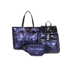 KENNETH COLE - Pack Bolso + Mochila + Banano azul Pipertote