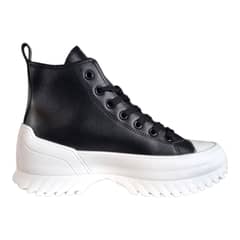 HERIEL - Zapatilla Eco Cuero Plataforma Run Tendencia Urbana Con Caña