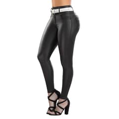 AGW - Jeans Eco Cuero Push Up Levanta Cola Corte Colombiano Tiro Alto