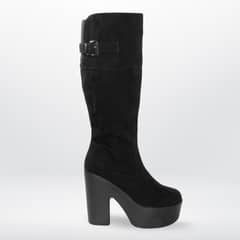 AGW - Botas Bucaneras Altas Plataforma Taco Alto Forradas Chiporro
