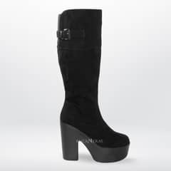 AGW - Botas Bucaneras Altas Plataforma Taco Alto Forradas Chiporro