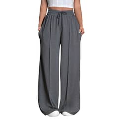 AGW - Pantalón Térmico Buzo Palazzo Forro Polar Elasticado Wide Leg Oversize